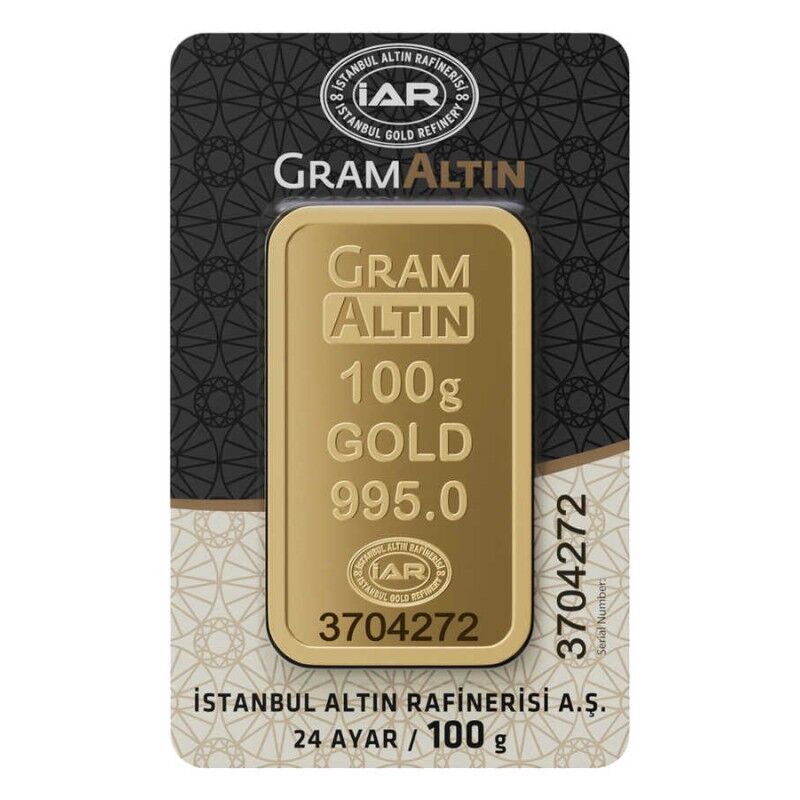 100 gr 24 Ayar İAR Külçe Altın
