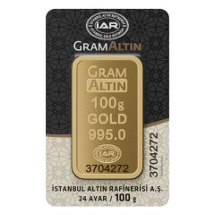 100 gr 24 Ayar İAR Külçe Altın