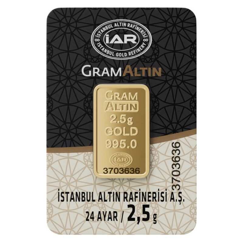 2.50 gr 24 Ayar İAR Külçe Altın