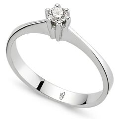 0.10 Ct Tektaş Pırlanta Yüzük RM0730