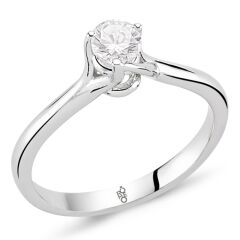 0.30 Karat F Renk HRD Sertifikalı Pırlanta Tektaş Yüzük RM30063