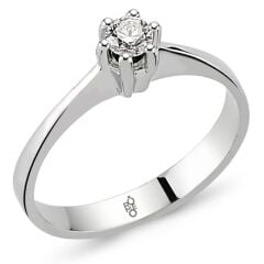 0.50 Karat H Renk HRD Sertifikalı Pırlanta Tektaş Yüzük RM30048