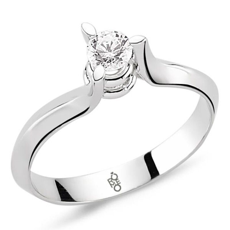 14 Ayar Altın 0.25 Ct Pırlanta Tektaş Yüzük RM-10046